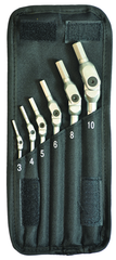 6 Piece - 3 - 10mm -Chrome HexPro Pivot Head Hex Wrench Set - Grade Industrial Supply