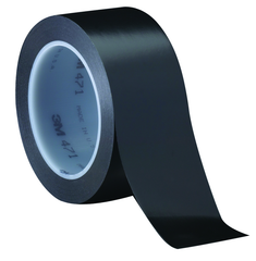 List 471 4" x 36 yds Vinyl Tape - Black - Grade Industrial Supply