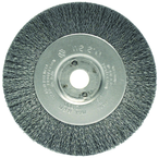 4" Diameter - 3/8-1/2" Arbor Hole - Crimped Stainless Straight Wheel - Grade Industrial Supply