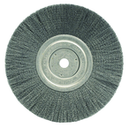 8" - Diameter Narrow Face Crimped Wire Wheel; .008" Steel Fill; 5/8" Arbor Hole - Grade Industrial Supply