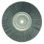 8" Diameter - 5/8" Arbor Hole - Crimped Steel Wire Straight Wheel - Grade Industrial Supply