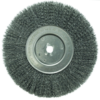 10" Diameter - 3/4" Arbor Hole - Crimped Steel Wire Straight Wheel - Grade Industrial Supply