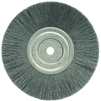 8" Diameter - 5/8" Arbor Hole - Crimped Stainless Straight Wheel - Grade Industrial Supply