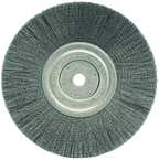 8" Diameter - 5/8" Arbor Hole - Crimped Stainless Straight Wheel - Grade Industrial Supply