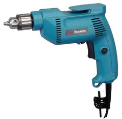 Makita - 3/8" Keyed Chuck, 2,500 RPM, Pistol Grip Handle Electric Drill - 4.9 Amps, 115 Volts, Reversible, Includes Chuck Key & Drill Chuck - Grade Industrial Supply