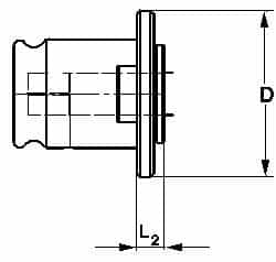 Emuge - 0.48" Tap Shank Diam, 0.36" Tap Square Size, 5/8" Tap, #3 Tapping Adapter - Exact Industrial Supply