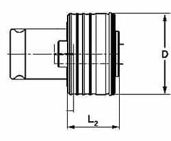 Emuge - 0.381" Tap Shank Diam, 0.286" Tap Square Size, 3/8" Tap, #1 Tapping Adapter - Exact Industrial Supply