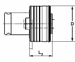 Emuge - 0.652" Tap Shank Diam, 0.489" Tap Square Size, 13/16" Tap, #3 Tapping Adapter - Exact Industrial Supply