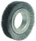 4" Diameter - 2" Arbor Hole - Crimped Steel Wire Straight Wheel - Grade Industrial Supply