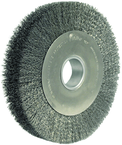 10" Diameter - 2 Arbor Hole - Crimped Steel Wire Straight Wheel - Grade Industrial Supply