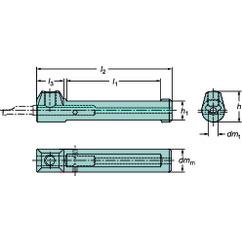 CXS-A1000-06M Cylindrical Shank With Flat To CoroTurn® XS Adaptor - Grade Industrial Supply