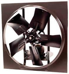 Fantech - 36" Blade, Belt Drive, 1-1/2 hp, 16,160 CFM, Totally Enclosed Exhaust Fan - 40" Opening Height x 40" Opening Width, 16" Deep, 8" Projection, 120/208 to 230 Volt, 1 Speed, Single Phase - Grade Industrial Supply