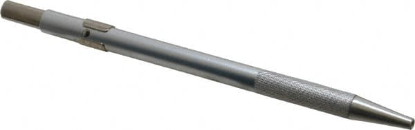 Made in USA - 5-1/2" OAL Retractable Pocket Scriber - Aluminum with Hardened Steel Point - Grade Industrial Supply