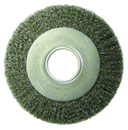 8" Diameter - 2" Arbor Hole - Crimped Steel Wire Straight Wheel - Grade Industrial Supply