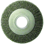 8" Diameter - 2" Arbor Hole - Crimped Steel Wire Straight Wheel - Grade Industrial Supply