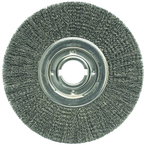 12" Diameter - 2" Arbor Hole - Crimped Steel Wire Straight Wheel - Grade Industrial Supply