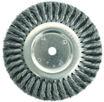 8" Diameter - 5/8" Arbor Hole - Knot Twist Steel Wire Straight Wheel - Grade Industrial Supply