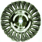 6" Diameter - 1/2-5/8" Arbor Hole - Knot Twist Stainless Straight Wheel - Grade Industrial Supply