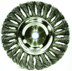 6" Diameter - 1/2-5/8" Arbor Hole - Knot Twist Stainless Straight Wheel - Grade Industrial Supply