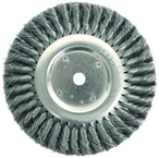 8" Diameter - 5/8" Arbor Hole - Knot Twist Stainless Straight Wheel - Grade Industrial Supply