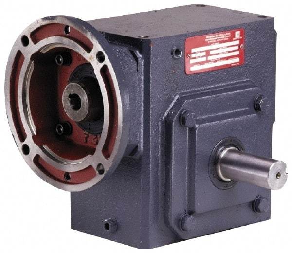 Morse - 1.54 Centerline Distance, 5:1, 350 RPM Output, 3/4 Input Horsepower, 125 Lbs. Max Torque, Speed Reducer - 3/4" Shaft Diam, Single Shaft Left, 5/8" Bore, 5.13" Long x 3.69" Wide x 5.38" High, 56C NEMA, 41 In/Lb. Min Torque - Grade Industrial Supply