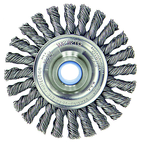 4" Diameter - 1/2-3/8" Arbor Hole - Cable Twist Steel Wire Straight Wheel - Grade Industrial Supply