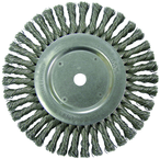 8" Diameter - 5/8" Arbor Hole - Cable Twist Steel Wire Straight Wheel - Grade Industrial Supply