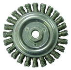 6" Diameter - 5/8-11" Arbor Hole - Stringer Bead Twist Steel Wire Straight Wheel - Grade Industrial Supply