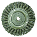 6" Diameter - 5/8-11" Arbor Hole - Stringer Bead Twist Steel Wire Straight Wheel - Grade Industrial Supply