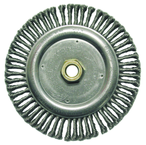 6-7/8" Diameter - 5/8-11" Arbor Hole - Stringer Bead Twist Steel Wire Straight Wheel - Grade Industrial Supply