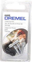 Dremel - 1/32, 1/16, 3/32 and 1/8 Inch Rotary Tool Collet Nut Kit - Includes 480, 481, 482, 483 and Collet Nut - Grade Industrial Supply