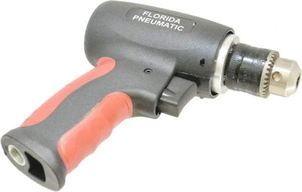 Florida Pneumatic - 3/8" Keyed Chuck - Pistol Grip Handle, 20,000 RPM, 4 CFM, 0.3333 hp, 60-90 psi - Grade Industrial Supply