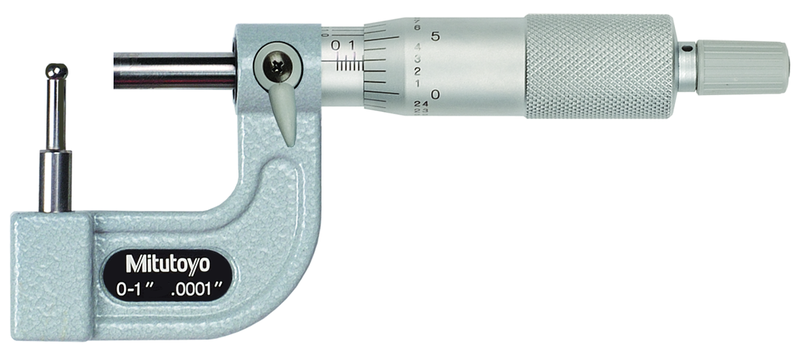 0 - 1'' Measuring Range - .0001 Graduation - Ratchet Thimble - Carbide Face - Tubing Micrometer - Grade Industrial Supply