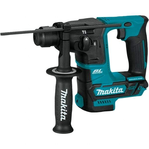 Makita - 12 Volt 5/8" Keyless Chuck Cordless Rotary Hammer - 0 to 4,800 BPM, 0 to 680 RPM, Reversible - Grade Industrial Supply