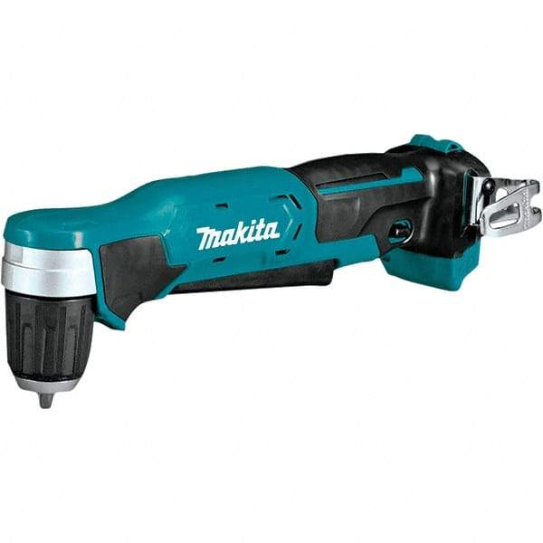 Makita - 12 Volt 3/8" Chuck Right Angle Handle Cordless Drill - 0-1100 RPM, Keyless Chuck, Reversible, Lithium-Ion Batteries Not Included - Grade Industrial Supply