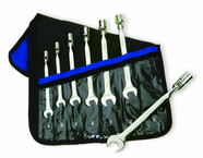 7 Pieces - Chrome - High Polished Flex Combination Wrench Set - 3/8 - 3/4" - Grade Industrial Supply