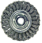 4" Diameter - 1/2-13" Arbor Hole - Knot Twist Steel Wire Straight Wheel - Grade Industrial Supply