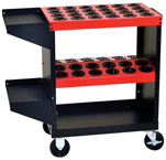 Tool Storage Cart - Holds 48 Pcs. 40 Taper - Black/Red - Grade Industrial Supply