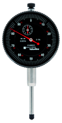 2-1/4" Face 0-100 Dial Reading .001" Graduation Black Face Indicator - Grade Industrial Supply