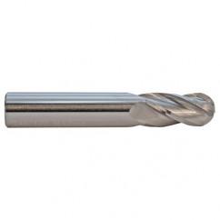 3/8 TuffCut GP Standard Length 4 Fl Ball Nose TiAlN Coated Center Cutting End Mill - Grade Industrial Supply