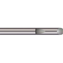 Micro 100 - Tool Bit Blanks; Material: Solid Carbide ; End Shape: Round ; Width/Diameter (Inch): 1/4 ; Overall Length (Inch): 2-1/2 - Exact Industrial Supply