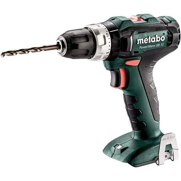 Metabo - 12 Volt 3/8" Keyless Chuck Cordless Hammer Drill - 0 to 21,000 BPM, 0 to 360 & 1,400 RPM, Reversible - Grade Industrial Supply