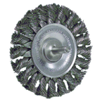 4" - Diameter Stem-Mounted Knot Wire Wheel; .020" - Diameter Steel Fill; 1/4" Stem - Grade Industrial Supply