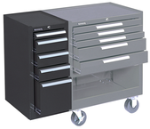 185 Brown 5-Drawer Hang-On Cabinet w/ball bearing Drawer slides - For Use With 273, 275 or 277 - Grade Industrial Supply