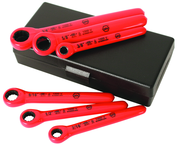 Insulated 6 Piece Inch Ratchet Wrench Set 3/8; 7/16; 1/2; 9/16; 5/8; 3/4 in Storage Case - Grade Industrial Supply