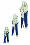 3 Piece - Curve Jaw Cushion Grip Locking Plier Set - Grade Industrial Supply