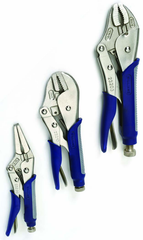 3 Piece - Asst Jaw Cushion Grip Locking Plier Set - Grade Industrial Supply