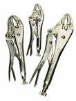 3 Piece - Curved Jaw Locking Plier Set - Grade Industrial Supply