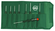 8 Piece - .028 - 1/8" - Precision Hex Inch Screwdriver Set In Canvas Pouch - Grade Industrial Supply