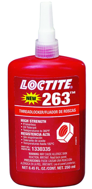 263 threadlocker Red High Strength - 250ml - Grade Industrial Supply